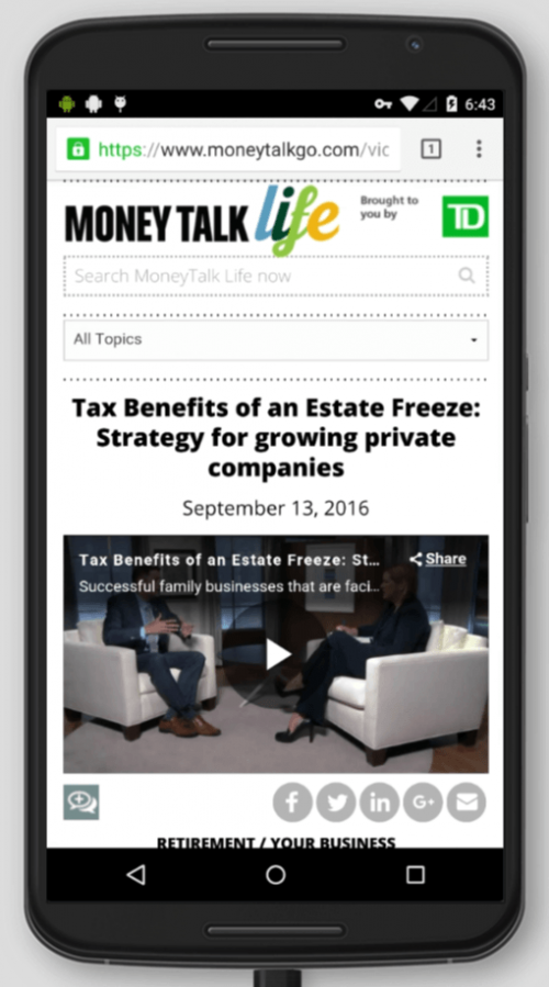 2016 Wordpress Design Portfolio- Money Talk Life Video Mobile Display