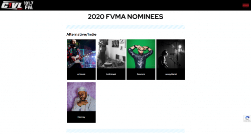 FVMA Nominee Archive Screenshot